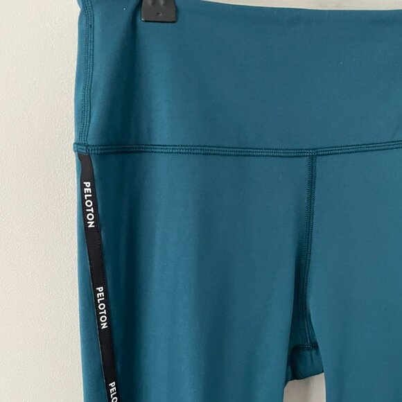 Peloton Pull On Activewear Leggings High Rise Elastic Waist Stretch Blue Medium - Picture 4 of 6